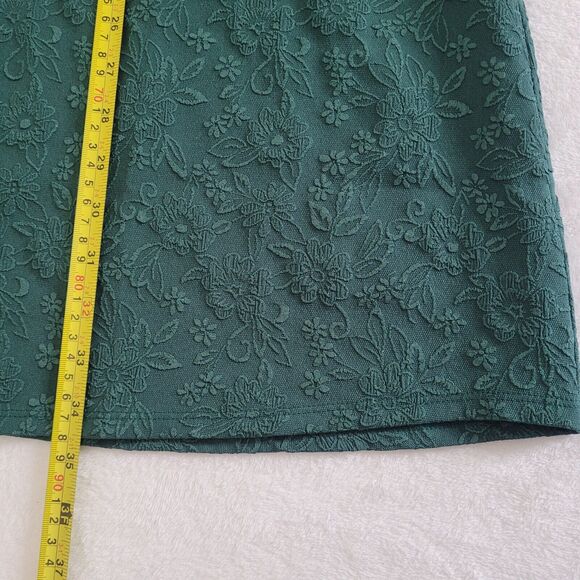 Trixxi Hunter Green Jacquard Floral Corset Babydoll Chiffon Straps‎ Dress XL NWT - Picture 7 of 7